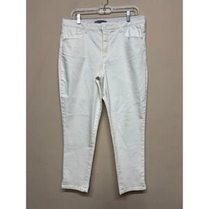 Wit & Wisdom White Stretch Jeans Womens Size 14 Mid Rise Slim Denim